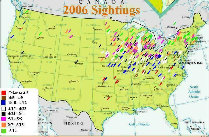 Historic Morel Sighting Map