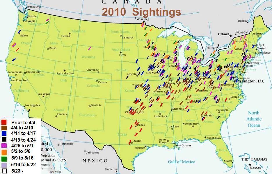 Historic Morel Sighting Map