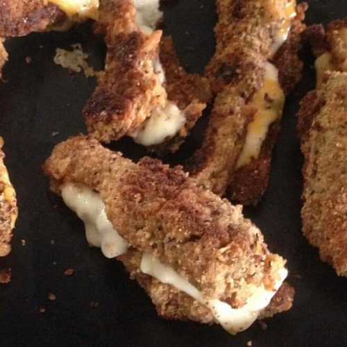 morels with bread crumbs and Parmesan cheese