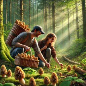 Click to enlarge - Morel hunting ChatGPT generated image